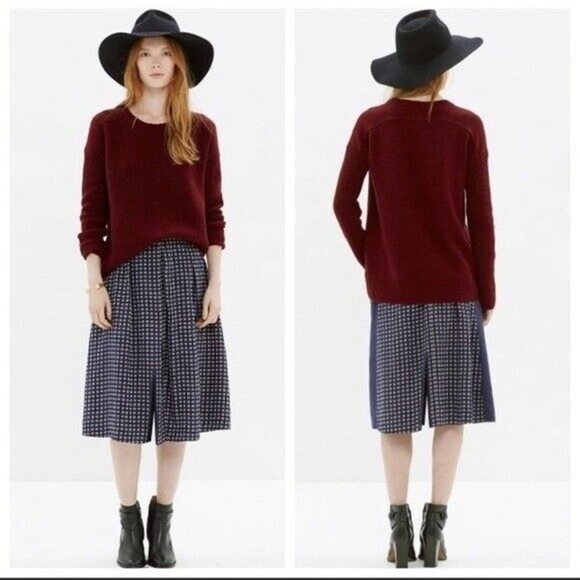 MADEWELL Silk Ascot Geo Printed Midi Skirt - Picture 2 of 7